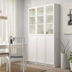 کتابخانه چوبی MDF شیشه خور کد 385