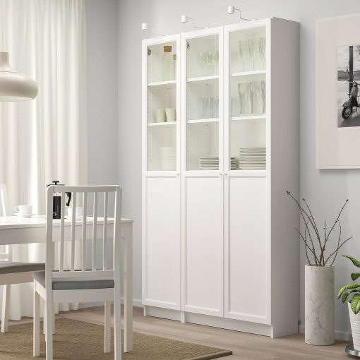 کتابخانه چوبی MDF شیشه خور کد 385