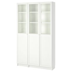 کتابخانه چوبی MDF شیشه خور کد 385