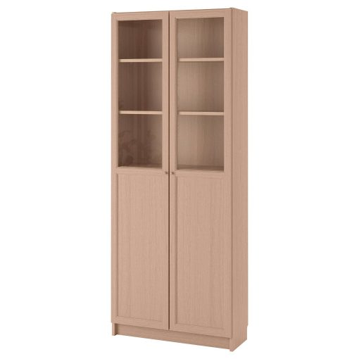 کتابخانه چوبی MDF شیشه خور کد 384