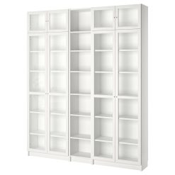 کتابخانه چوبی MDF شیشه خور کد 383