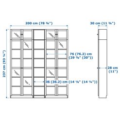کتابخانه چوبی MDF شیشه خور کد 383 8 کتابخانه چوبی MDF شیشه خور کد 383