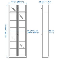 کتابخانه چوبی MDF شیشه خور کد 382