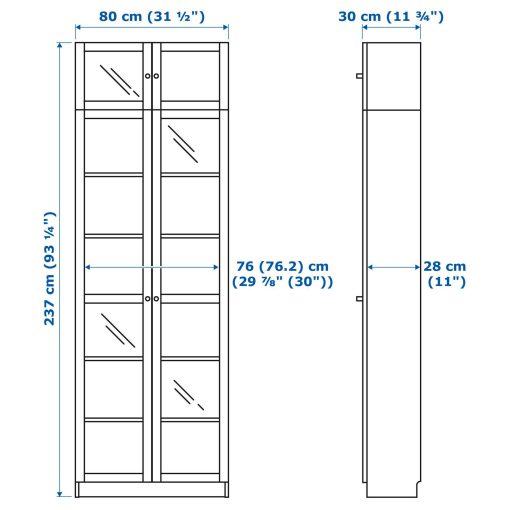 کتابخانه چوبی MDF شیشه خور کد 382