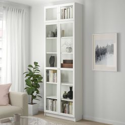 کتابخانه چوبی MDF شیشه خور کد 382
