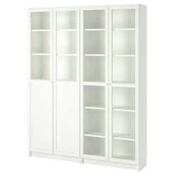 کتابخانه چوبی MDF شیشه خور کد 381