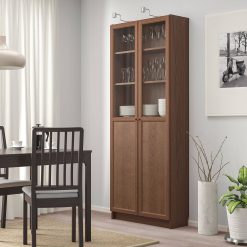 کتابخانه چوبی MDF شیشه خور کد 380