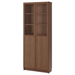 کتابخانه چوبی MDF شیشه خور کد 380