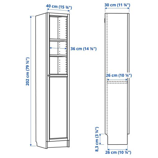 کتابخانه چوبی MDF شیشه خور کد 379
