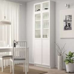 کتابخانه چوبی MDF شیشه خور کد 378