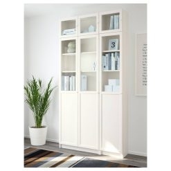 کتابخانه چوبی MDF شیشه خور کد 377