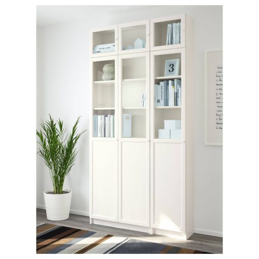 کتابخانه چوبی MDF شیشه خور کد 377