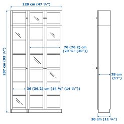 کتابخانه با ارتفاع بلند کد 377 5 کتابخانه چوبی MDF شیشه خور کد 377