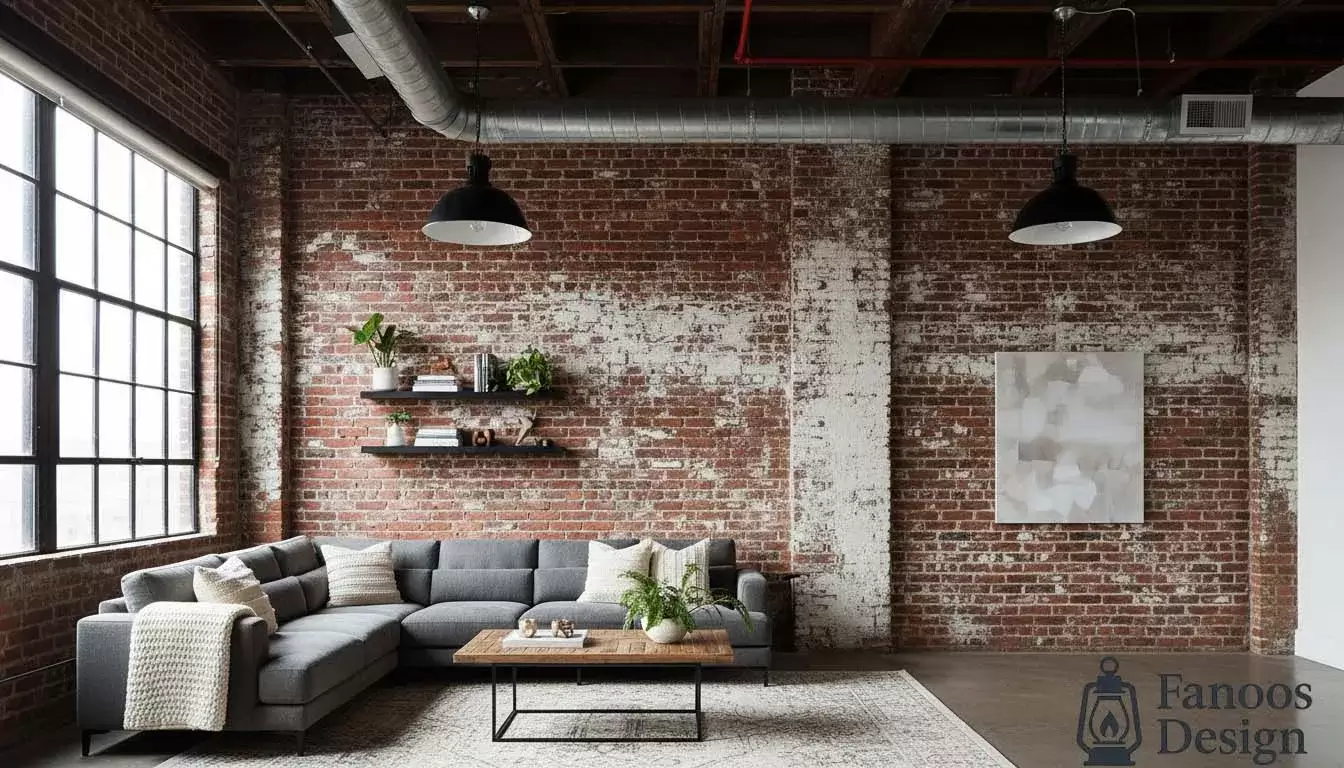 نحوه تزئین و طراحی دیوارها و سقف های سبک صنعتی