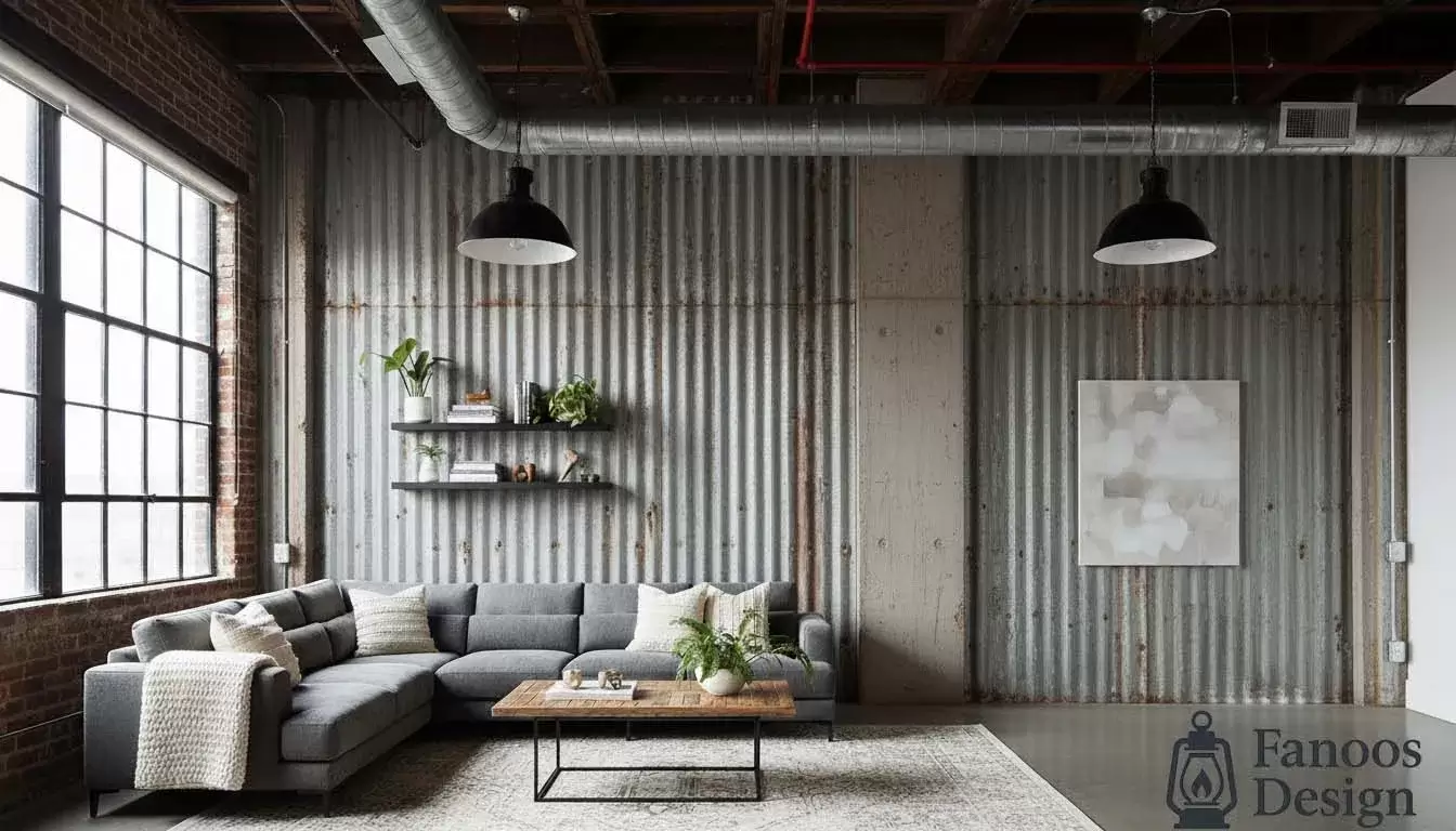 نحوه تزئین و طراحی دیوارها و سقف های سبک صنعتی