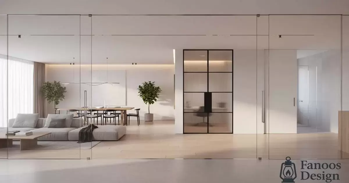 انواع درب های داخلی شیشه ای شفاف