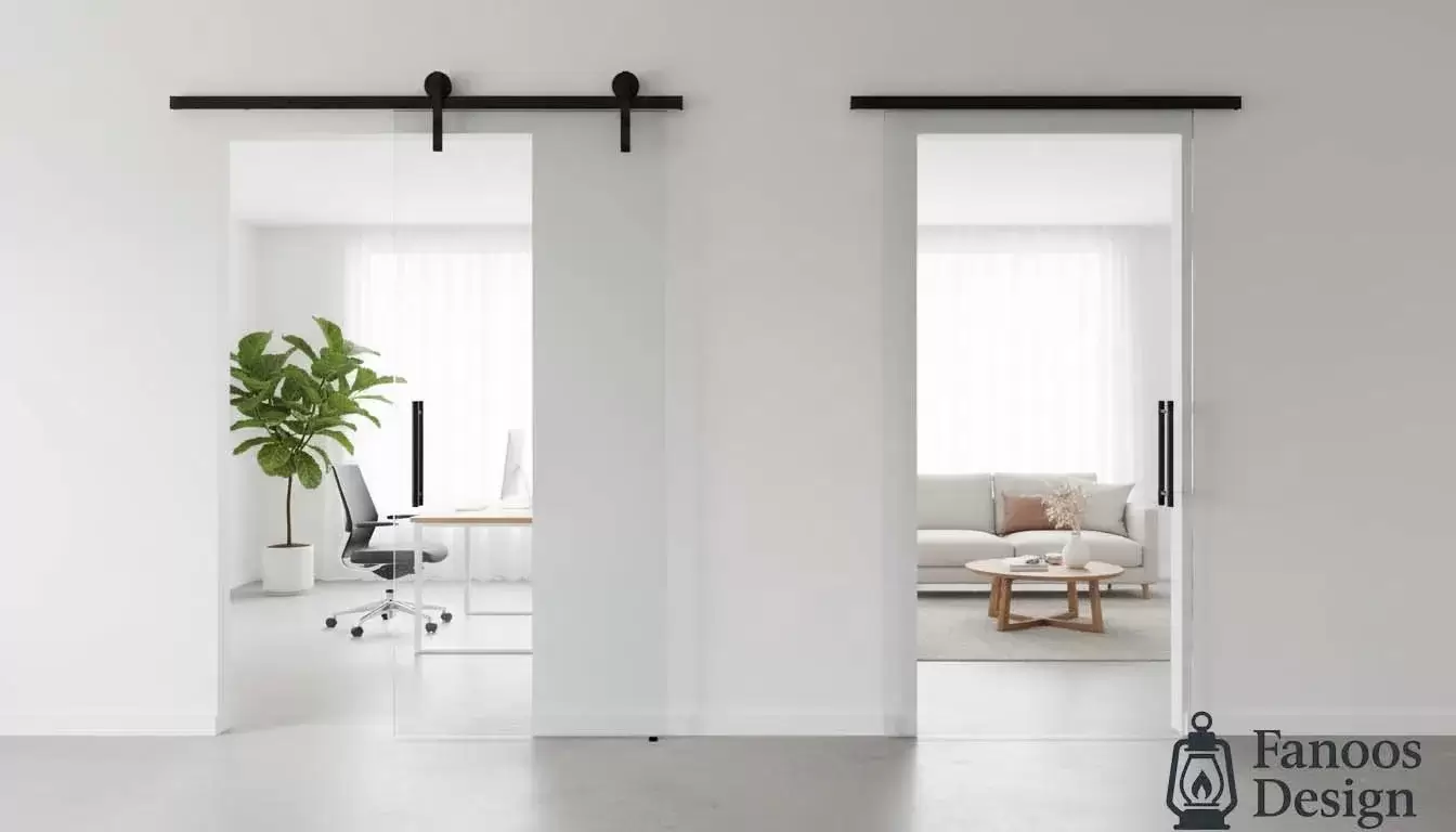 انواع درب های داخلی شیشه ای شفاف