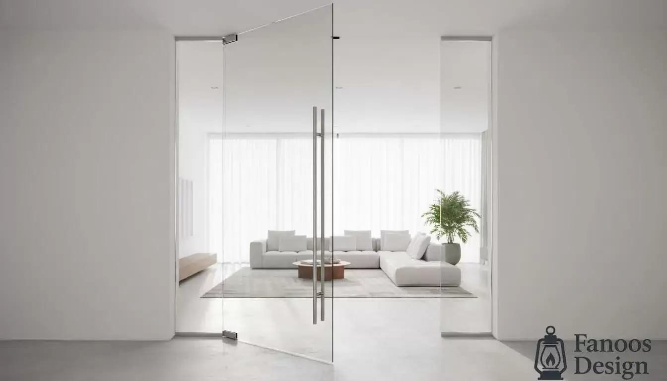 انواع درب های داخلی شیشه ای شفاف