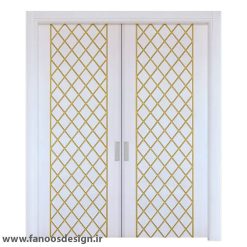 سبد خرید 20 درب MDF سفید طلاییدو لنگه کد 30491