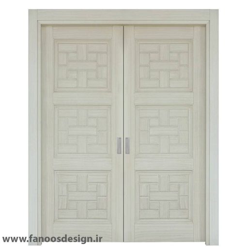 درب چوبی اتاق خواب روکش بلوط دو تک لنگه کد 30654