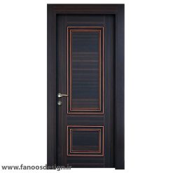 درب چوبی اتاق خواب روکش بلوط دوقاب تک لنگه کد 30649