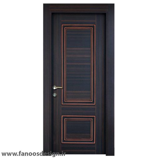 درب چوبی اتاق خواب روکش بلوط دوقاب تک لنگه کد 30649