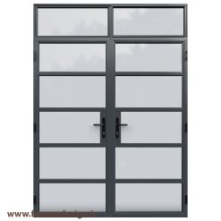 سبد خرید 6 درب فلزی شیشه خوردو لنگه با کتیبه کد 30697