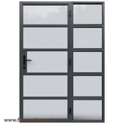 سبد خرید 23 درب فلزی شیشه خور یک و نیم لنگه کد 30696