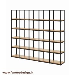 سبد خرید 6 قفسه فلزی چوبی 5 ستونه 6 طبقه کد 30723