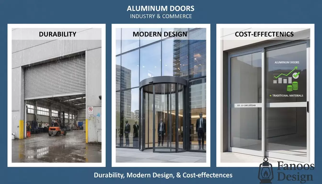 کاربردهای درب‌های آلومینیومی در صنعت و تجارت