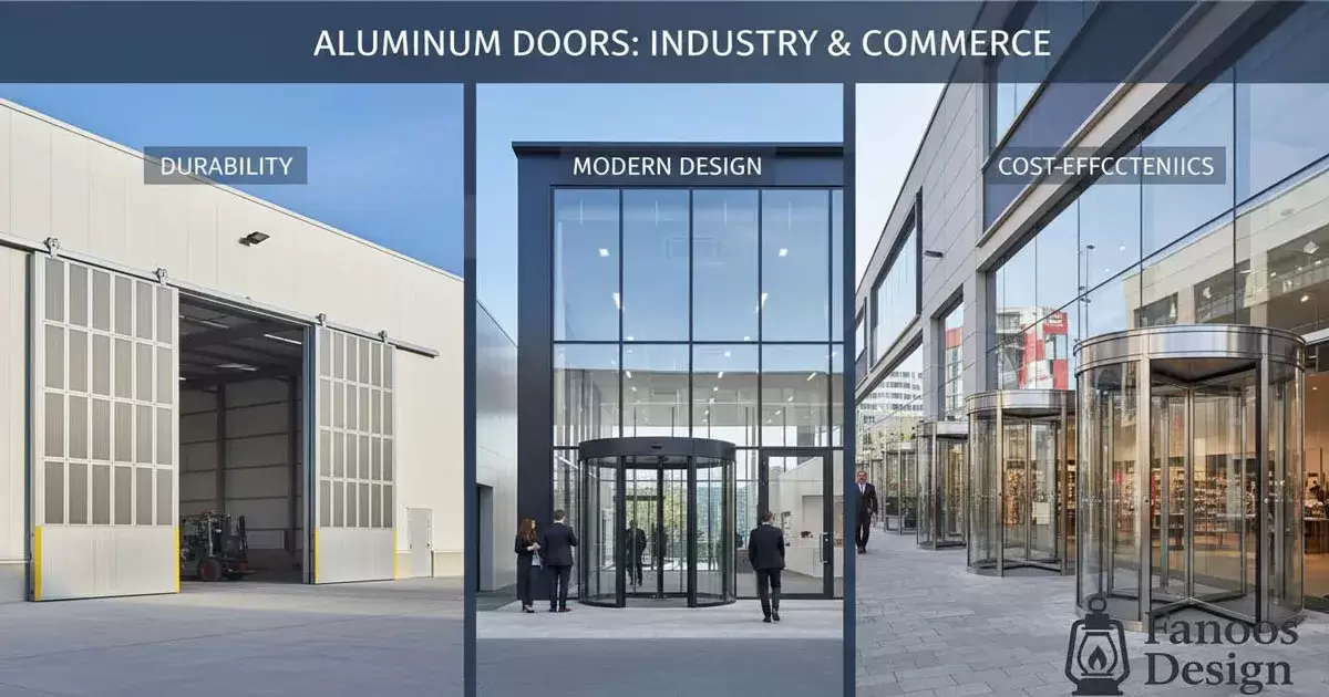 کاربردهای دربهای آلومینیومی در صنعت و تجارت 15 کاربردهای دربهای آلومینیومی در صنعت و تجارت