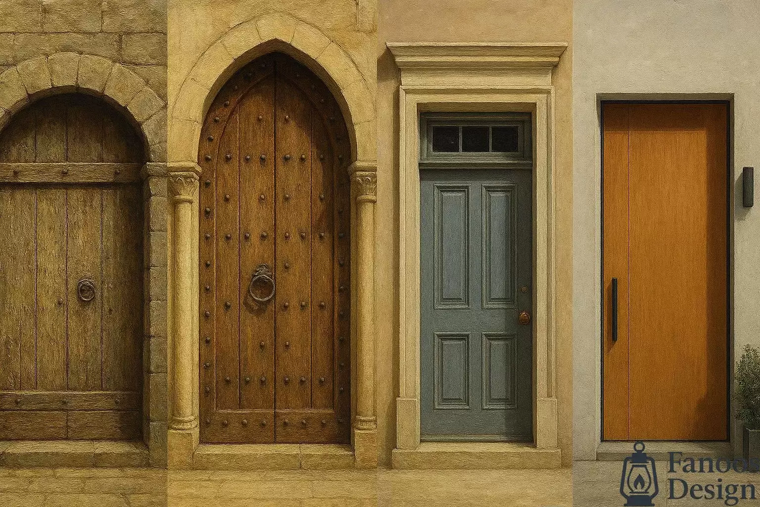 تاریخچه و تکامل دربهای خانه از دوران باستان تا امروز 2 تاریخچه و تکامل دربهای خانه از دوران باستان تا امروز