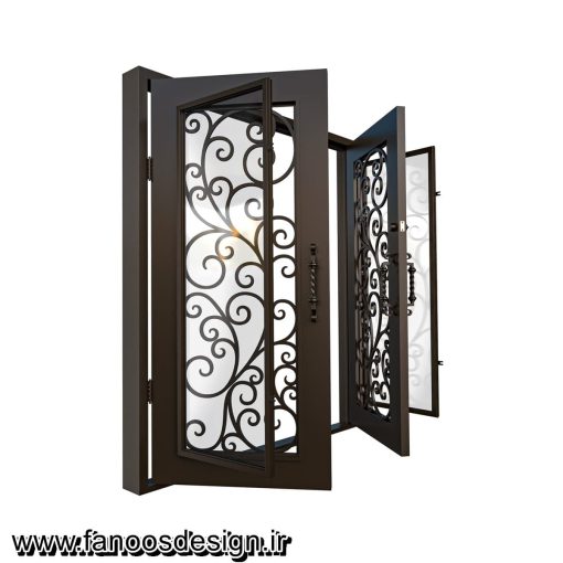 درب لابی آهنی فرفورژه کد 30728