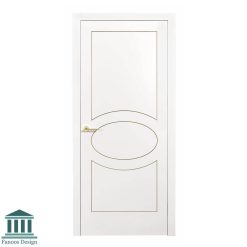 درب داخلی اتاق با رنگ پوششی مات کلاسیک کد 30739 3 درب اتاق خوب MDF طرح CNC با رنگ پوششی مشکی طلایی کد 30739