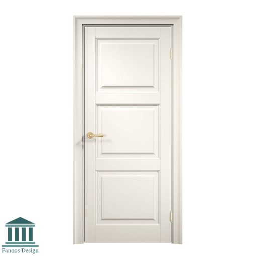 درب اتاق خواب MDF  سه قاب با رنگ پوششی پلی اورتان MDF ضخامت 8 میل واناچای کد 30775 - Image 4