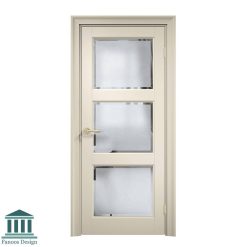 درب سه قاب MDF کلاسیک شیشه خور کد 30806