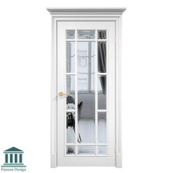 درب چوبی کلاسیک شیشه خور کد 30803 10 درب چوبی کلاسیک شیشه خور کد 30803