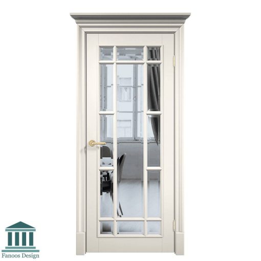 درب چوبی کلاسیک شیشه خور کد 30803