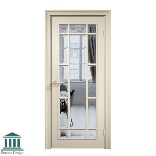 درب چوبی کلاسیک شیشه خور کد 30803