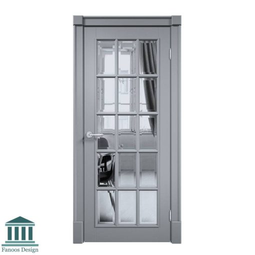 درب چوبی کلاسیک شیشه خور کد 30803