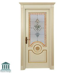 سبد خرید 10 درب اتاق خواب MDF دوقاب سفید طلایی شیشه خور کد 30788
