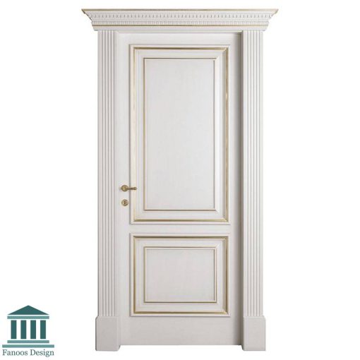 درب اتاق خواب MDF دوقاب برجسته کد 30786