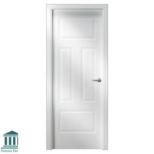 درب اتاق خواب تک لنگه با رنگ پوششی چهارقاب کد 30756