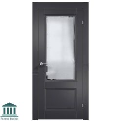 درب اتاق خواب MDF دو قاب شیشه خور انگلیسی کد 30779