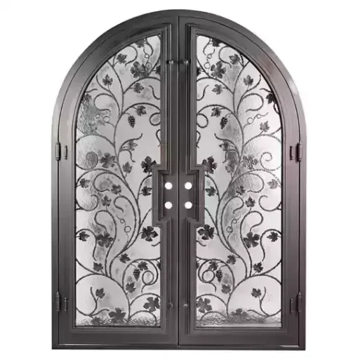 درب فلزی لابی سنتی فرفورژه دو لنگه هلال کد 30936