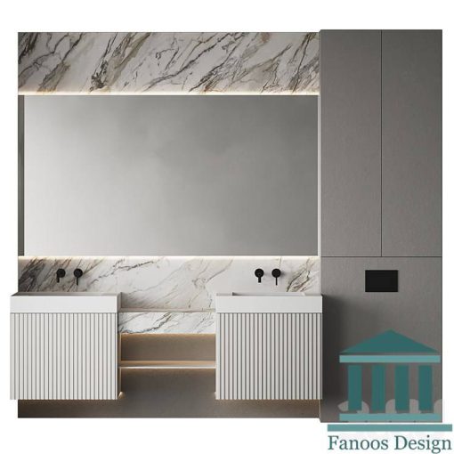 روشویی کابینتی و دیزاین حمام کد 30323
