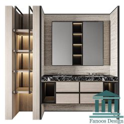 روشویی کابینتی و دیزاین حمام کد 30325