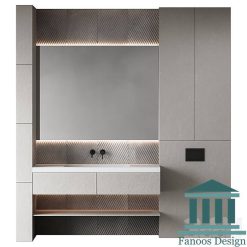 روشویی کابینتی و طراحی سرویس بهداشتی لاکچری کد 30335