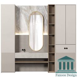 روشویی کابینتی و طراحی سرویس بهداشتی مدرن کد 30337