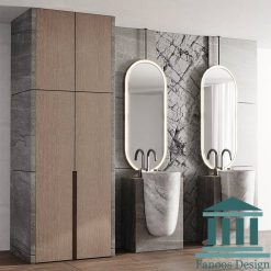 روشویی کابینتی و دیزاین حمام جدید کد 30341